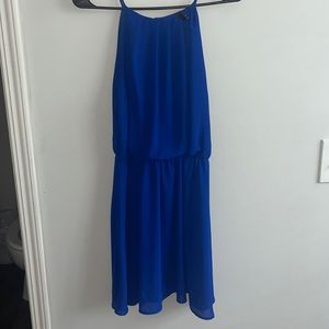 Royal Blue Halter Dress - Size Large